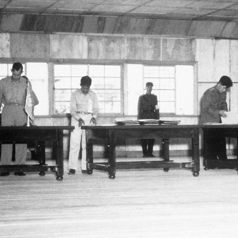 Signing of the Korean War armistice agreement.