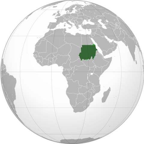 Sudan in green.