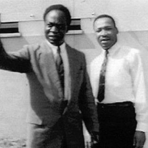 Kwame Nkrumah and Martin Luther King Jr in Ghana.