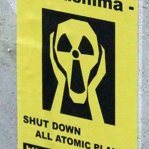 Protest art at an anti-nuclear power demonstration.