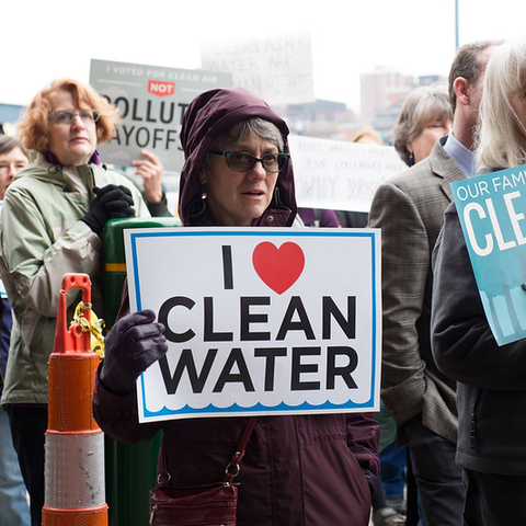 Protesters in 2018 outside Pennsylvania Senator Pat Toomey’s office.