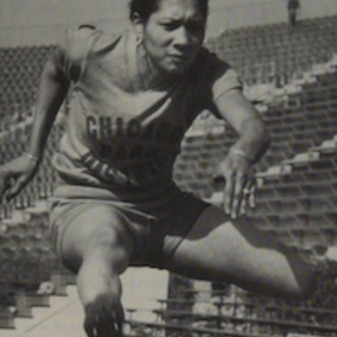 Tidye Pickett training for Olympic hurdles.
