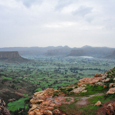 A view of a landscape in Tigray, Ethiopia.