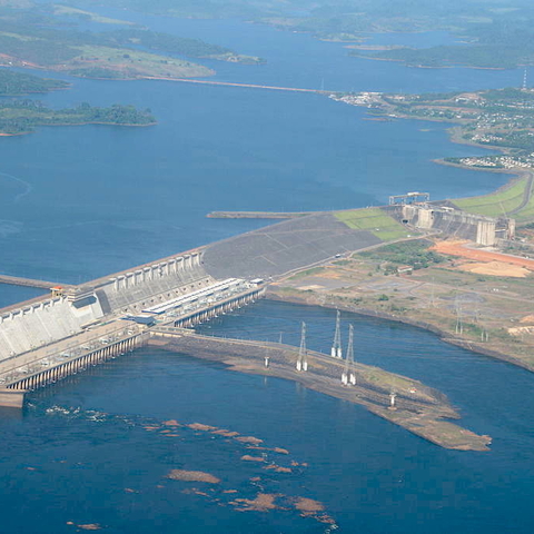 A 2008 aerial view of the Tucuruí Hydroelectric Dam in Pará, Brazil.