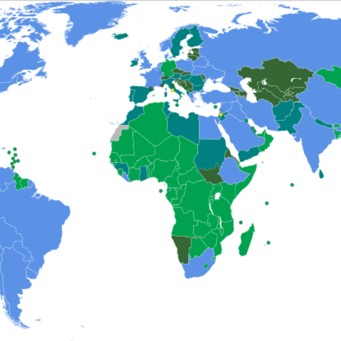 This is a map of the current UN member states.