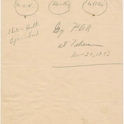 A 1943 sketch by Franklin D. Roosevelt.