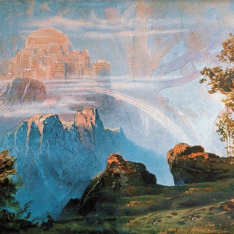 Max Brückner’s 1896 painting Valhalla.