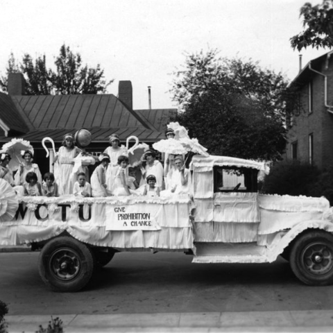 A parade float created in 1920 by WCTU members.
