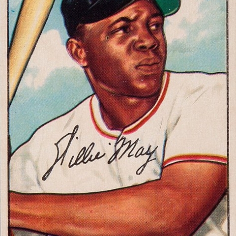 Willie Mays’ 1952 Bowman Gum trading card.