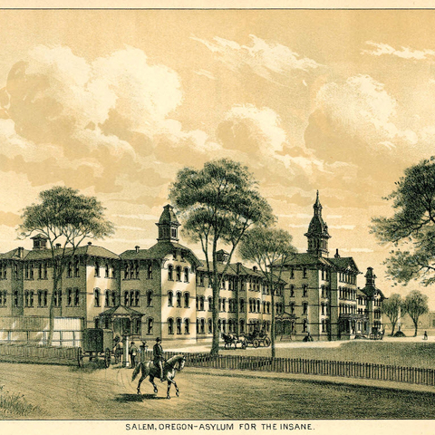 Oregon State Hospital in 1885.