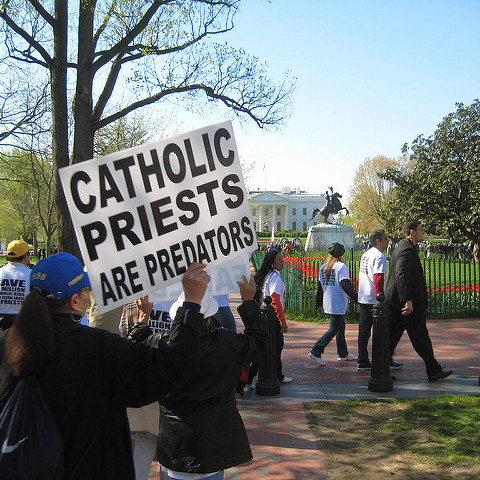 A protest in front of the White House.