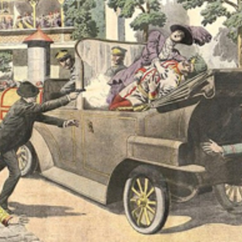 illustration of assassination by Gavrilo Princip