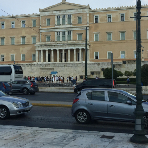 The Hellenic Parliament building in Athens.