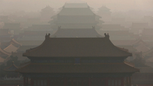 Haze obscuring image of rooftops in China