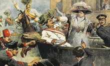 Painting of the assassination of Archduke Franz Ferdinand