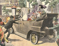 illustration of assassination by Gavrilo Princip