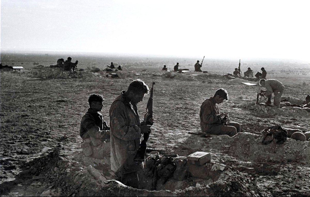 Israeli troops during the battle for the Sinai.